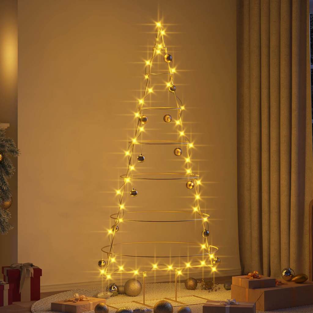 Albero di Natale in metallo con supporto Oro 180 cm