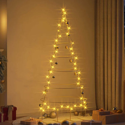 Albero di Natale in metallo con supporto Oro 180 cm