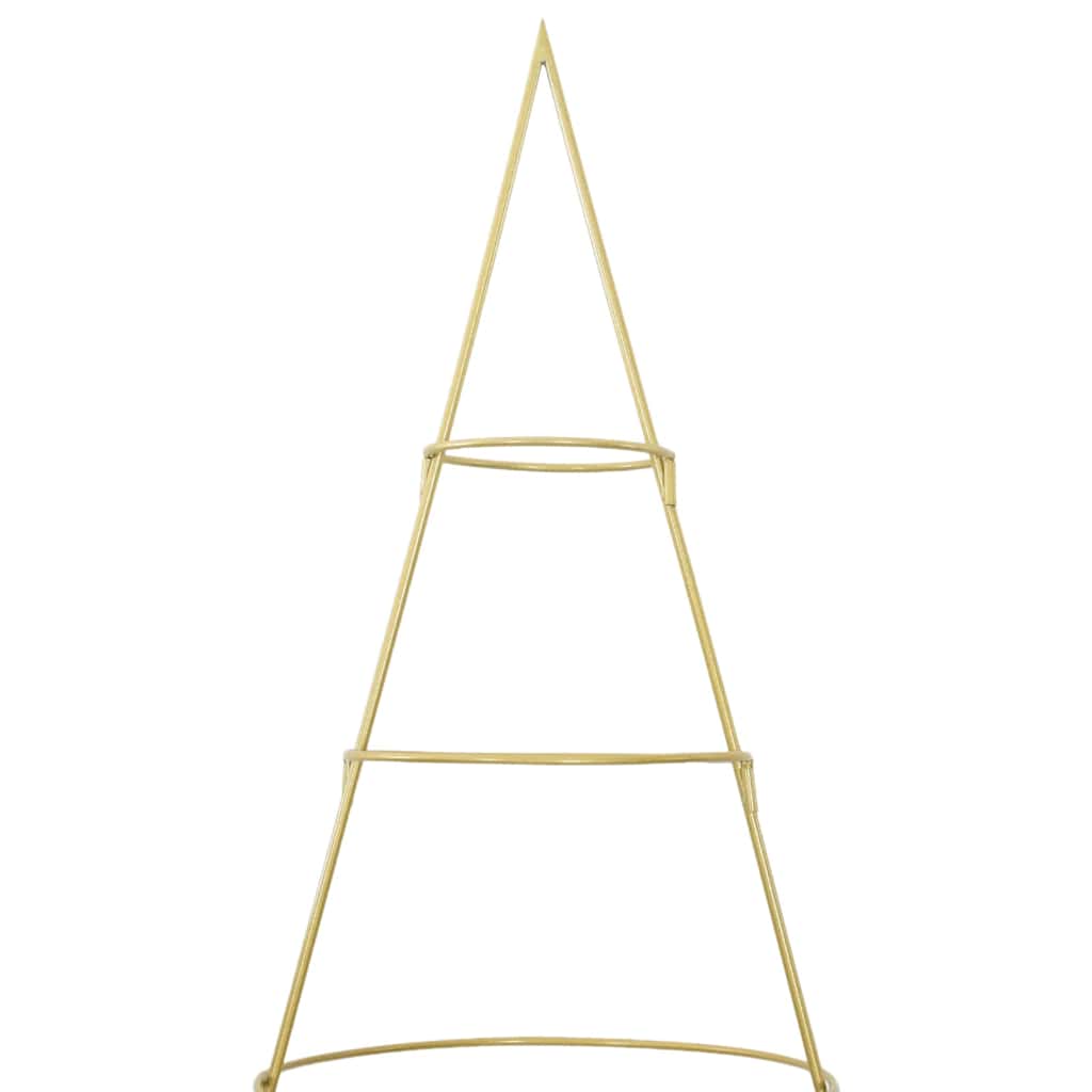 Albero di Natale in metallo con supporto Oro 210 cm