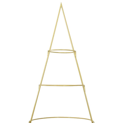 Albero di Natale in metallo con supporto Oro 210 cm