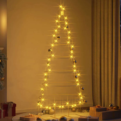 Albero di Natale in metallo con supporto Oro 210 cm