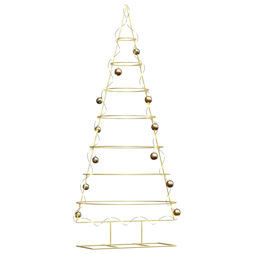 Albero di Natale in metallo con supporto Oro 210 cm