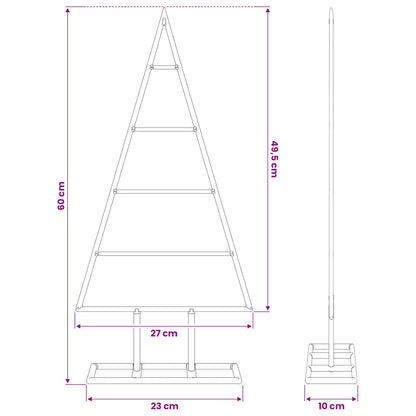 Albero di Natale in metallo Oro 60 cm