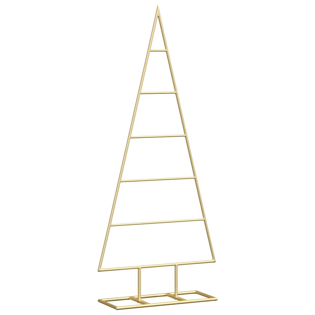 Albero di Natale in metallo con supporto Oro 90 cm