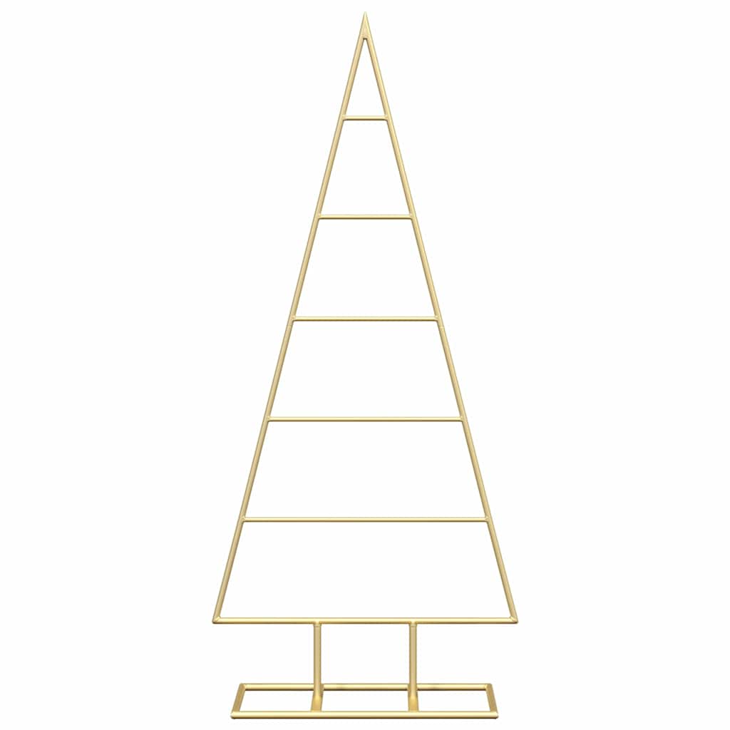Albero di Natale in metallo con supporto Oro 90 cm
