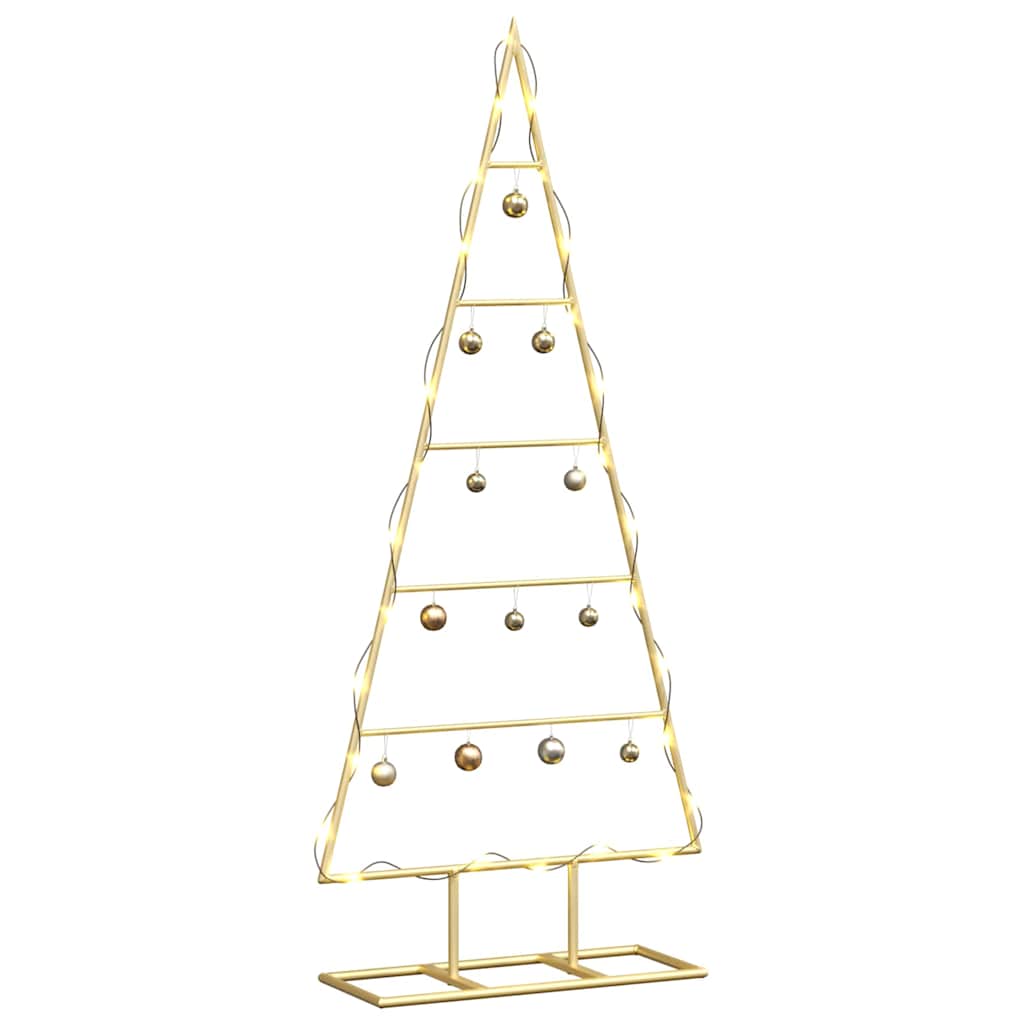 Albero di Natale in metallo con supporto Oro 90 cm
