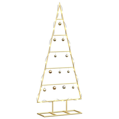 Albero di Natale in metallo con supporto Oro 90 cm