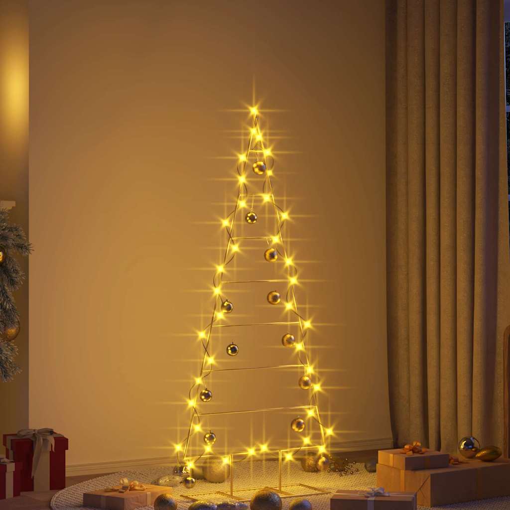 Albero di Natale in metallo con supporto Oro 150 cm