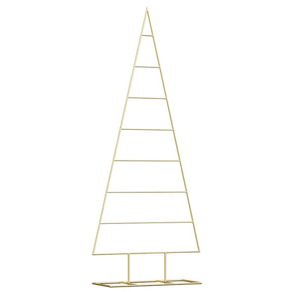 Albero di Natale in metallo con supporto Oro 150 cm