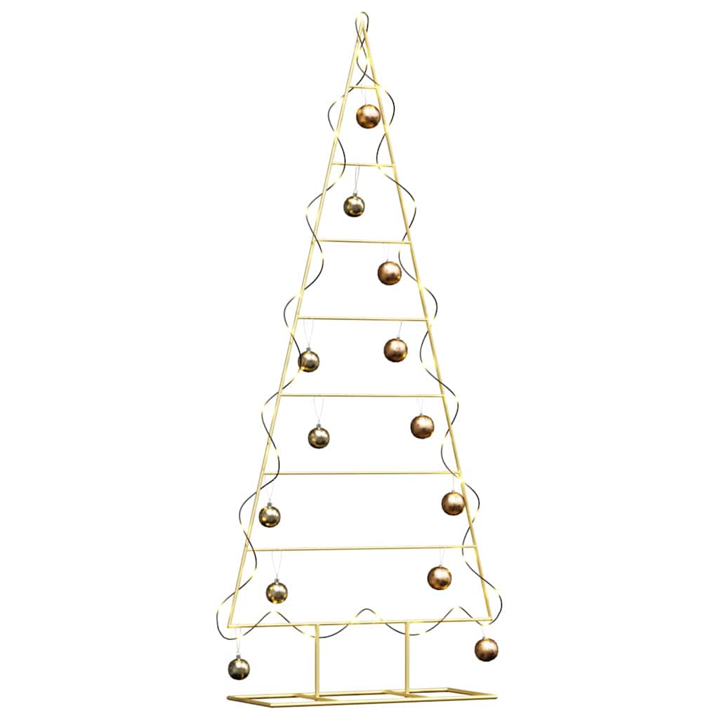 Albero di Natale in metallo con supporto Oro 150 cm