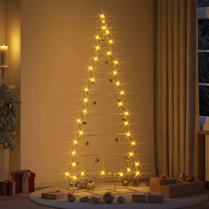 Albero di Natale in metallo con supporto Oro 210 cm
