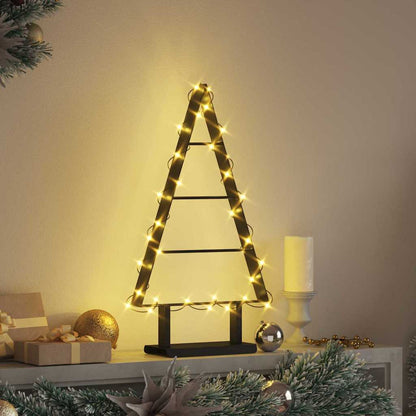 Albero di Natale in metallo con supporto Nero 60 cm Acciaio
