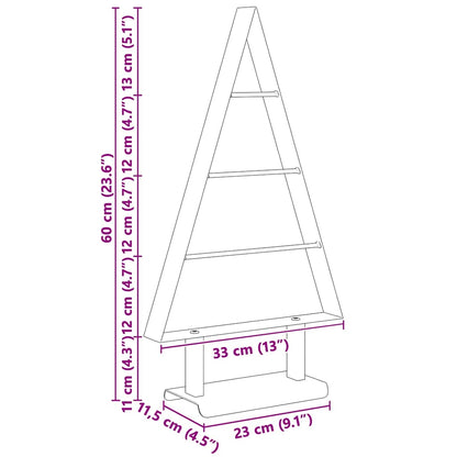 Albero di Natale in metallo con supporto Nero 60 cm Acciaio