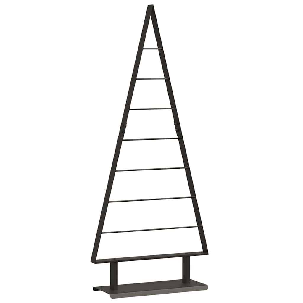Albero di Natale in metallo con supporto Nero 125 cm Acciaio