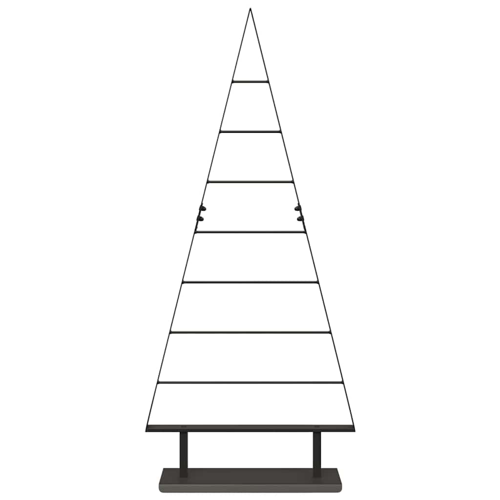 Albero di Natale in metallo con supporto Nero 125 cm Acciaio