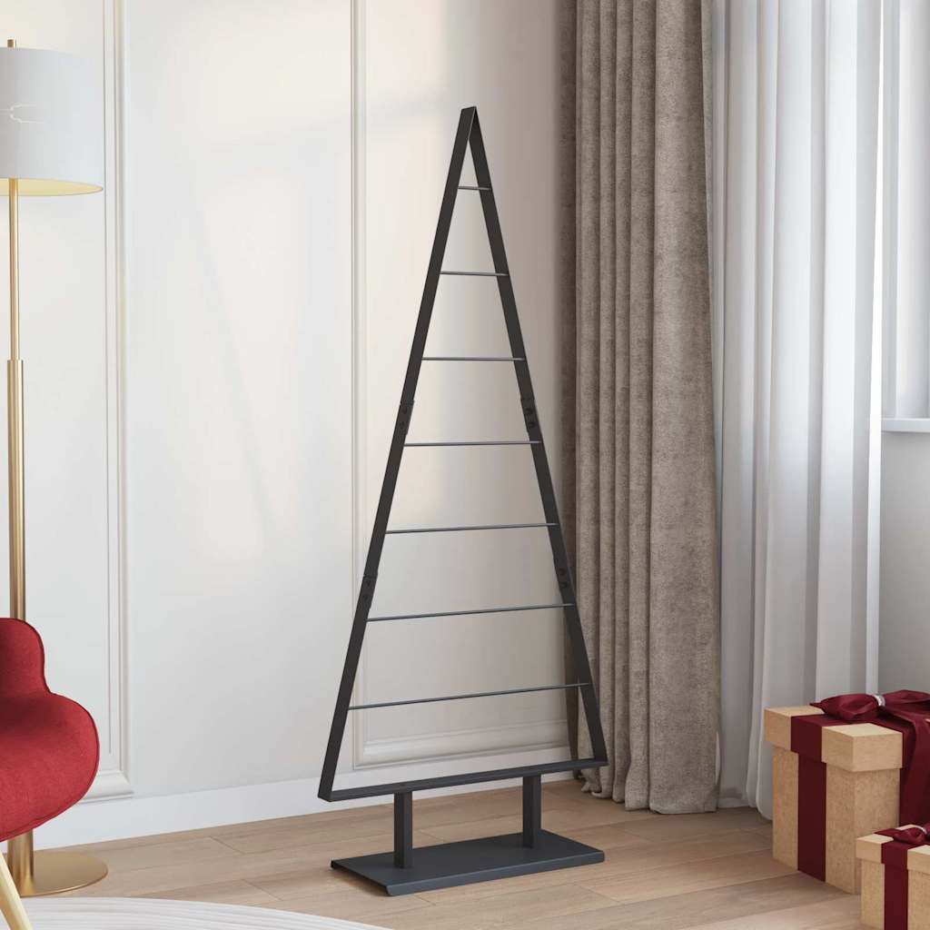 Albero di Natale in metallo con supporto Nero 150 cm Acciaio