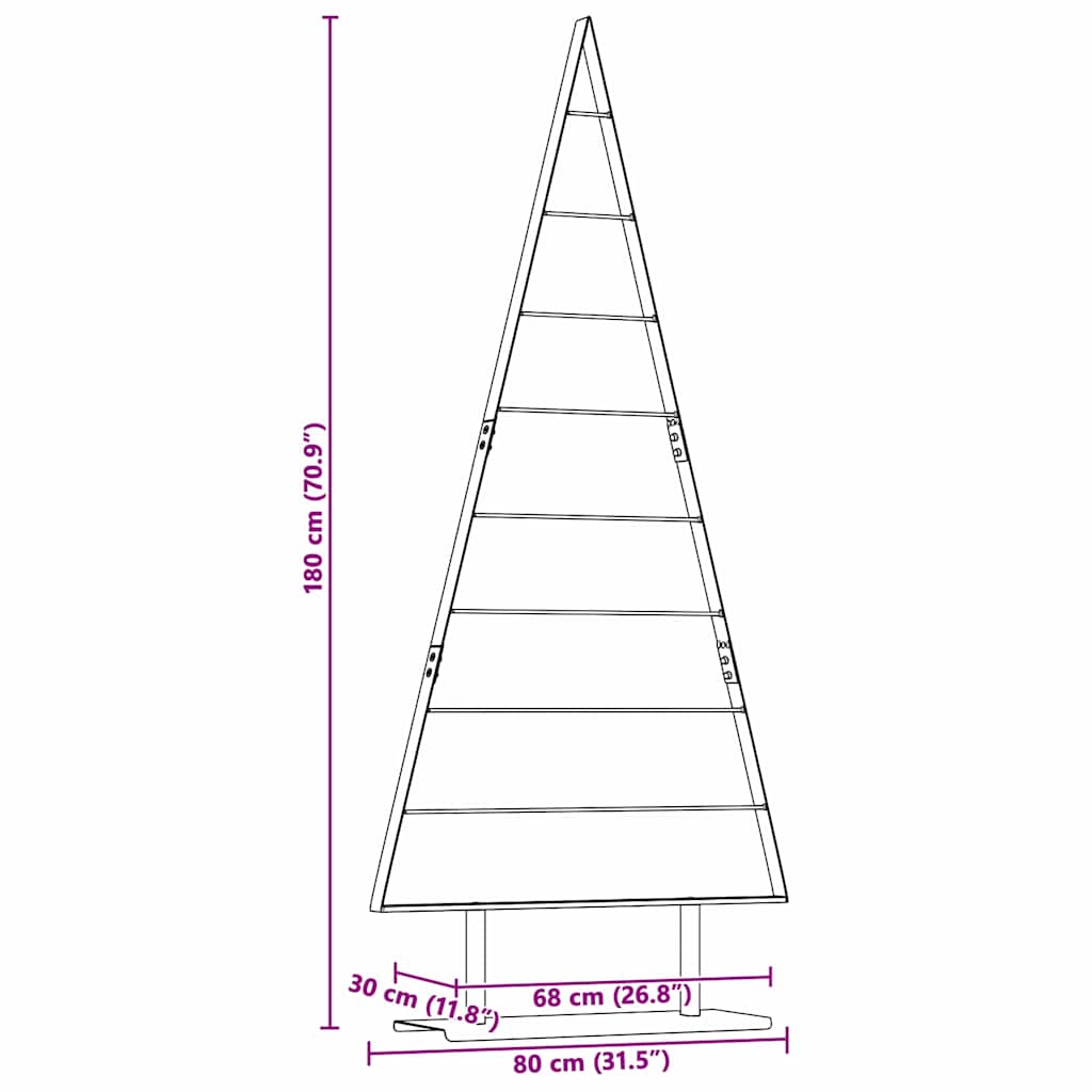 Albero di Natale in metallo con supporto Nero 180 cm Acciaio