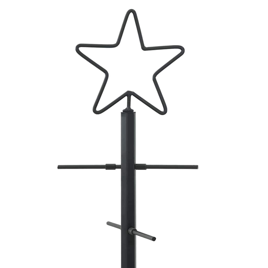 Albero di Natale in metallo con supporto Nero 90 cm