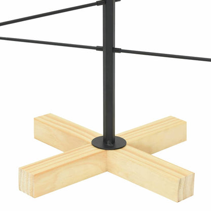 Albero di Natale in metallo con supporto Nero 90 cm