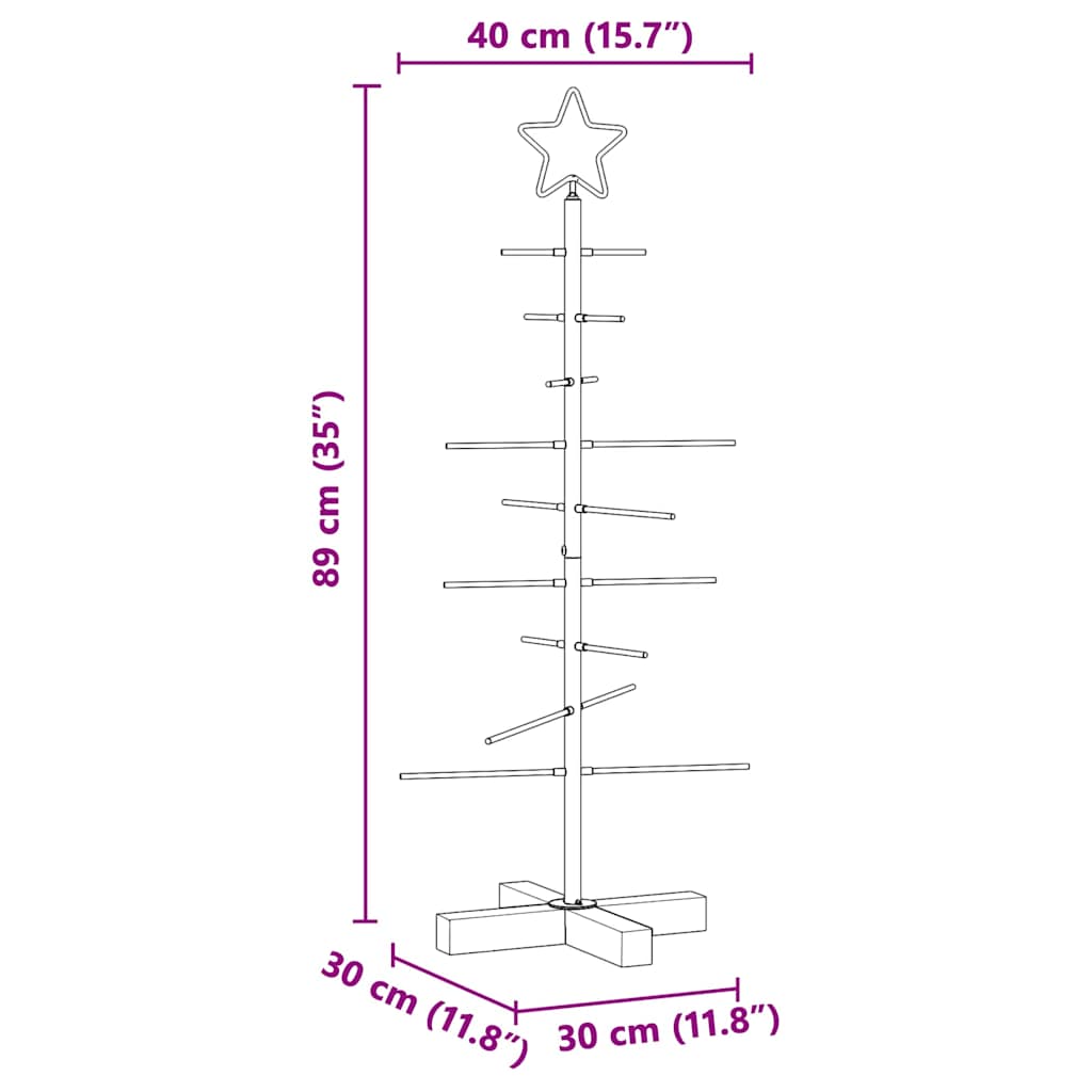 Albero di Natale in metallo con supporto Nero 90 cm