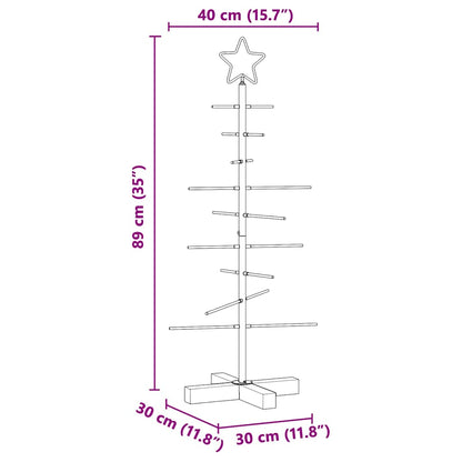 Albero di Natale in metallo con supporto Nero 90 cm
