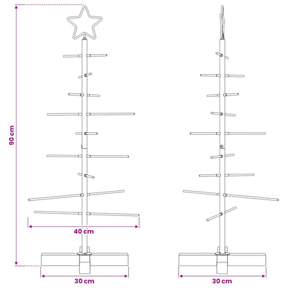 Albero di Natale in metallo Nero 89 cm