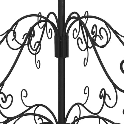 Albero di Natale in metallo con supporto Nero 60 cm