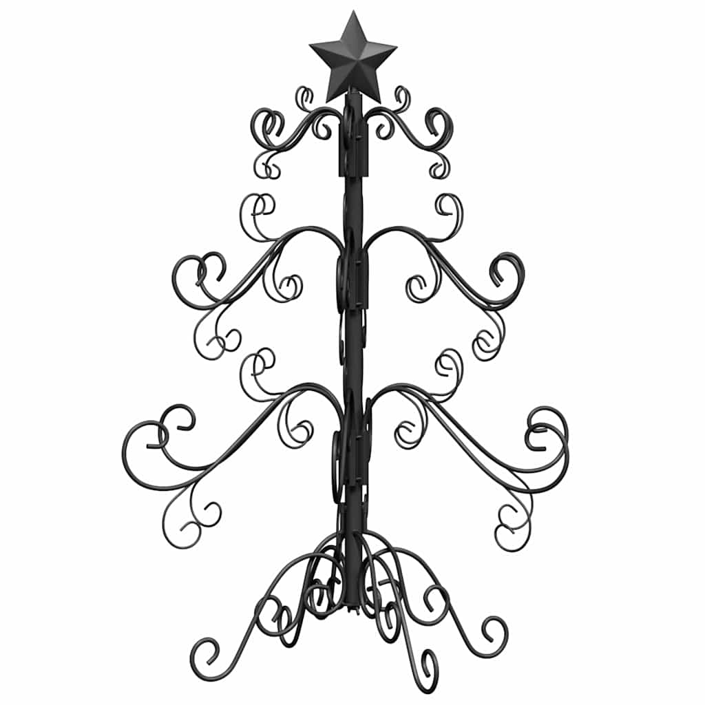 Albero di Natale in metallo con supporto Nero 60 cm