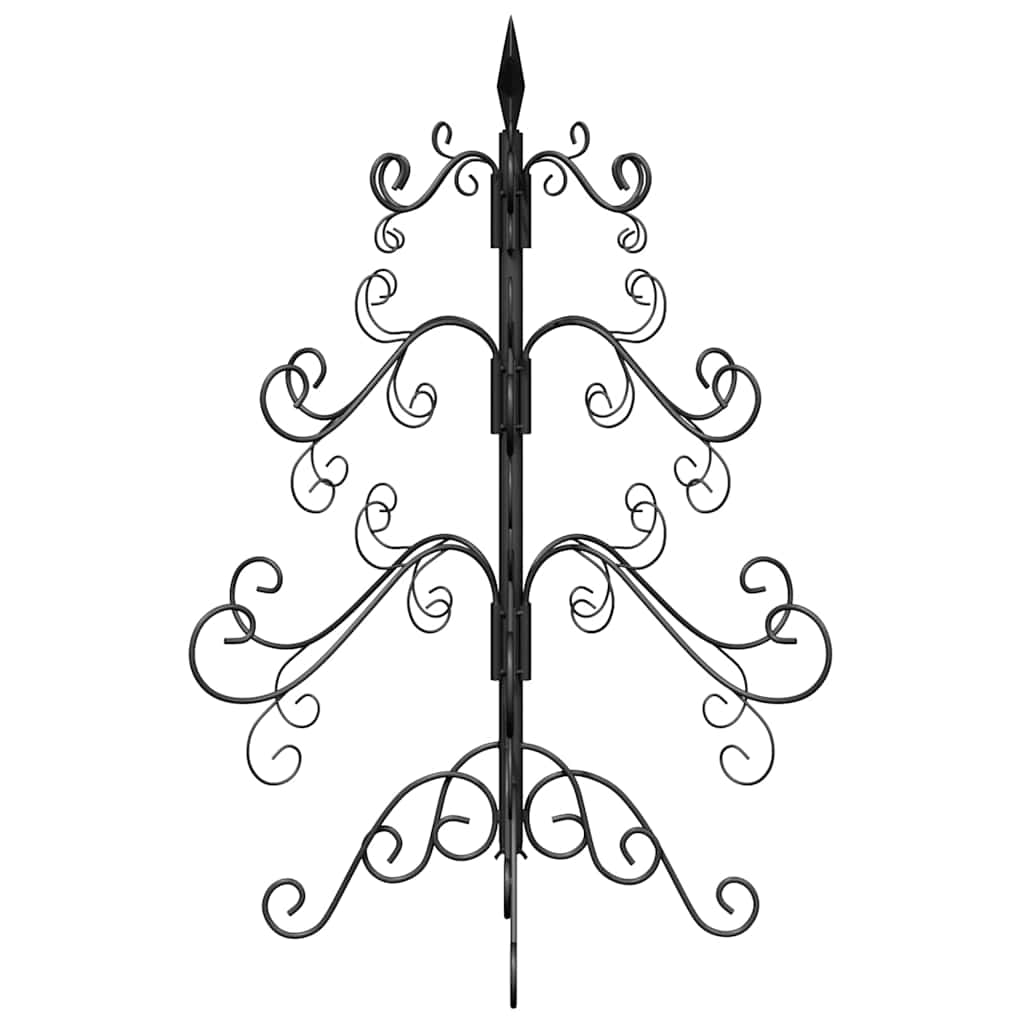 Albero di Natale in metallo con supporto Nero 60 cm
