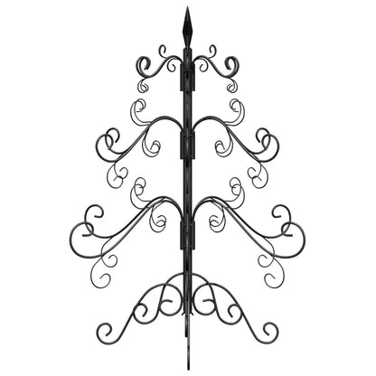 Albero di Natale in metallo con supporto Nero 60 cm