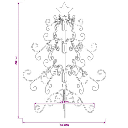Albero di Natale in metallo Nero 61 cm | homemem39