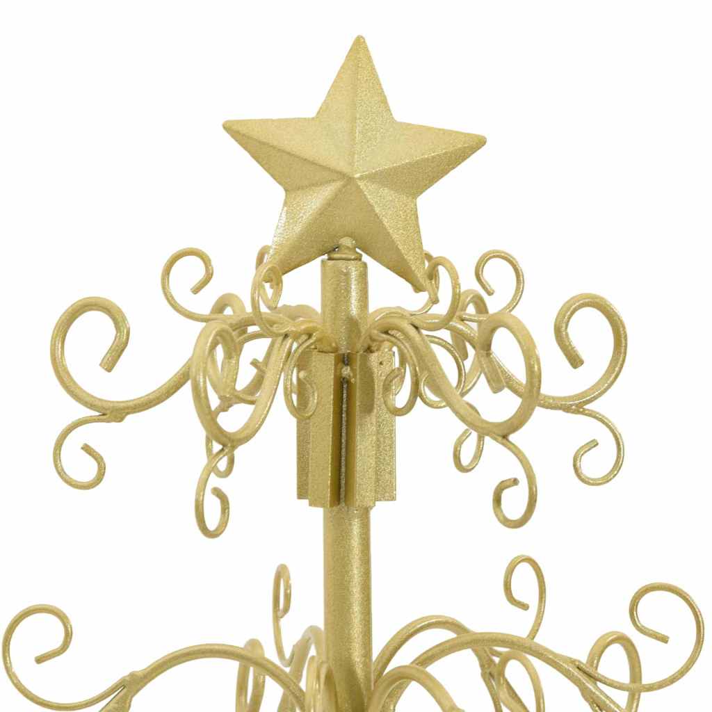 Albero di Natale in metallo con supporto Oro 60 cm