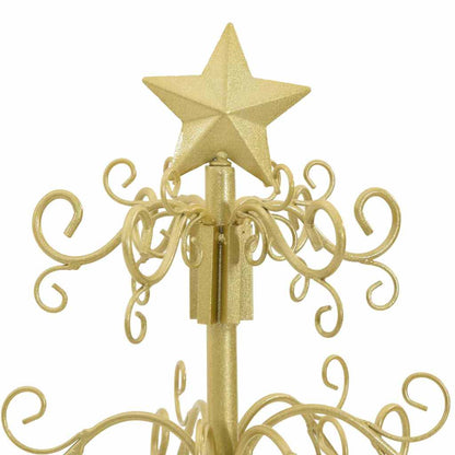 Albero di Natale in metallo con supporto Oro 60 cm