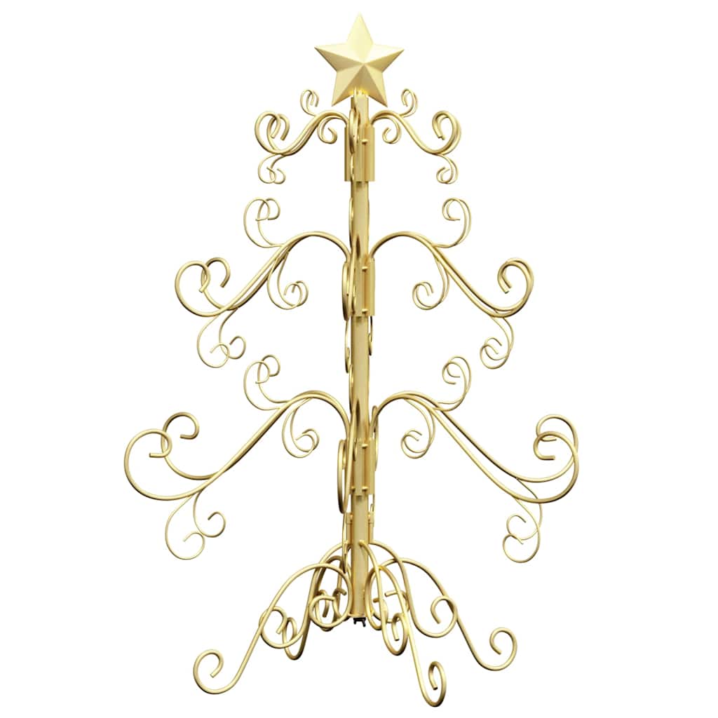 Albero di Natale in metallo con supporto Oro 60 cm