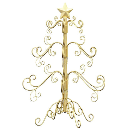 Albero di Natale in metallo con supporto Oro 60 cm