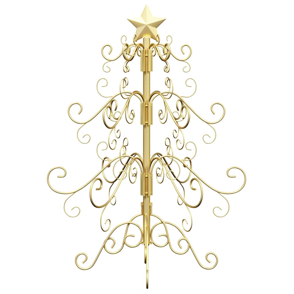 Albero di Natale in metallo con supporto Oro 60 cm