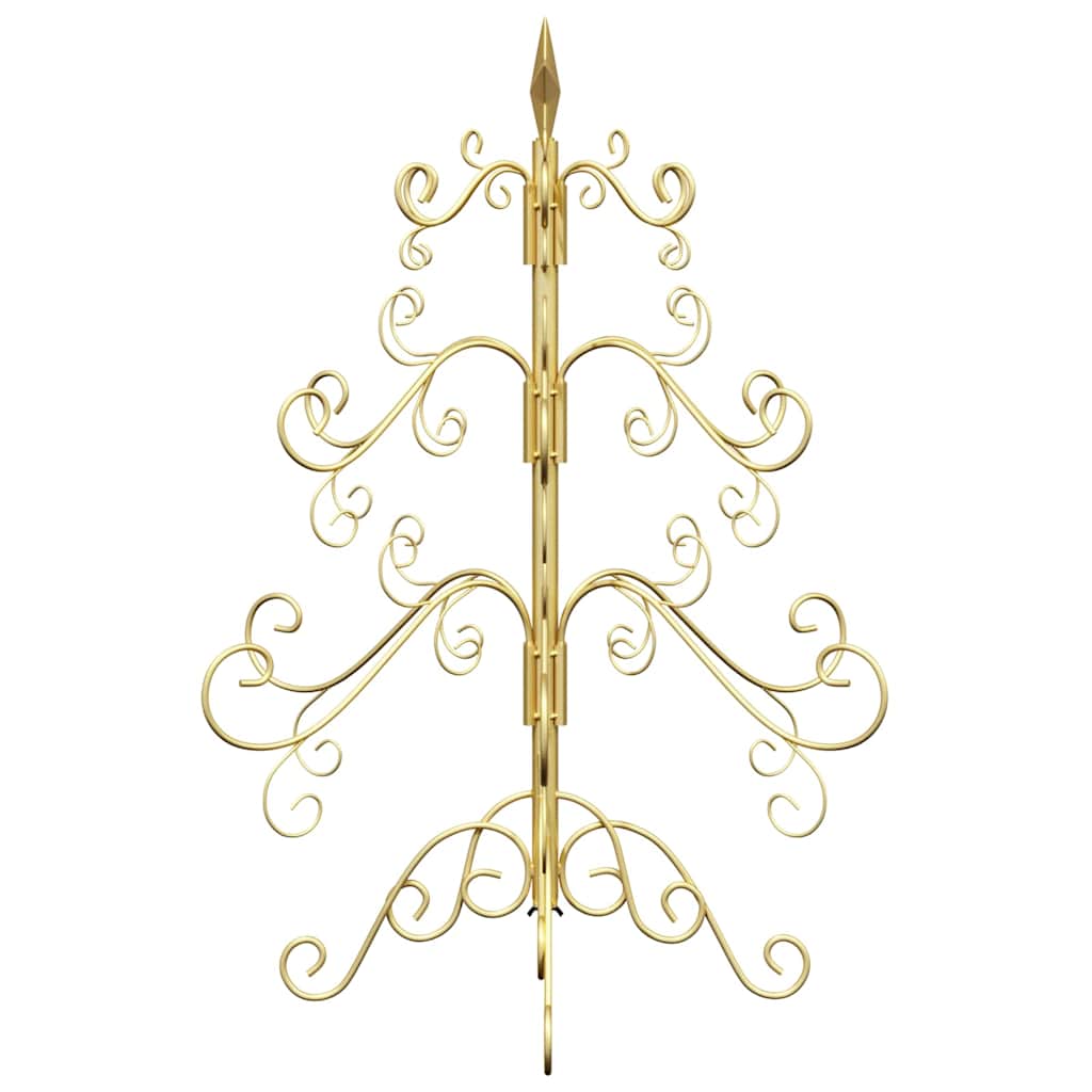 Albero di Natale in metallo con supporto Oro 60 cm