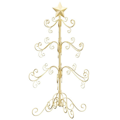Albero di Natale in metallo con supporto Oro 90 cm