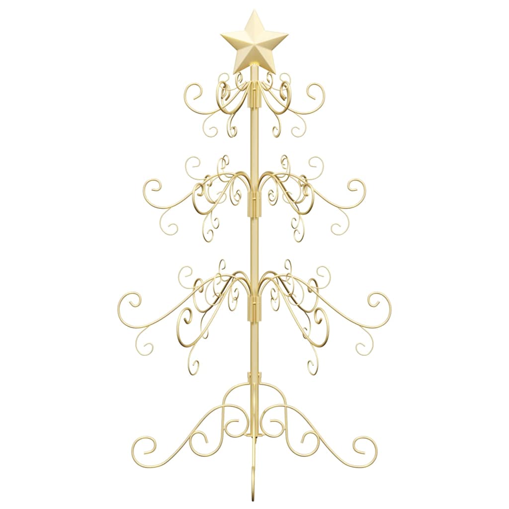 Albero di Natale in metallo con supporto Oro 90 cm