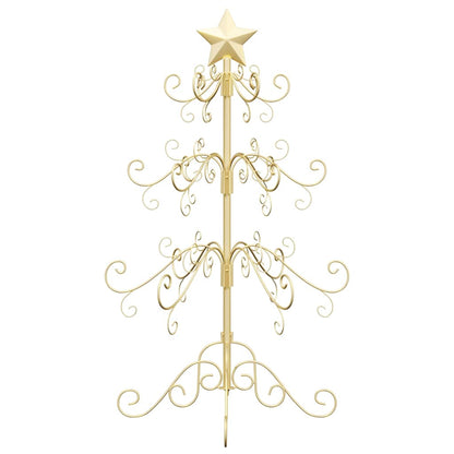 Albero di Natale in metallo con supporto Oro 90 cm