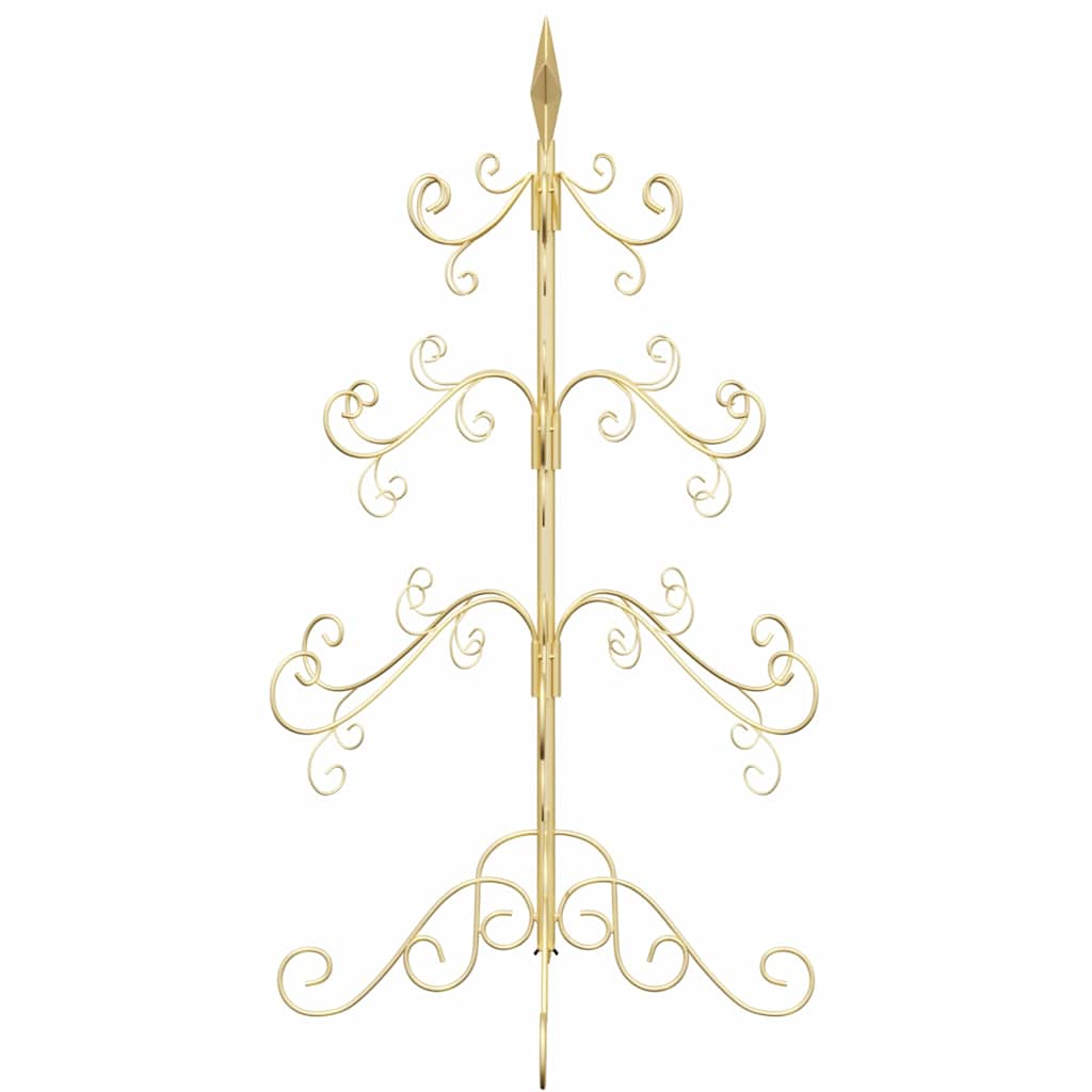 Albero di Natale in metallo con supporto Oro 90 cm
