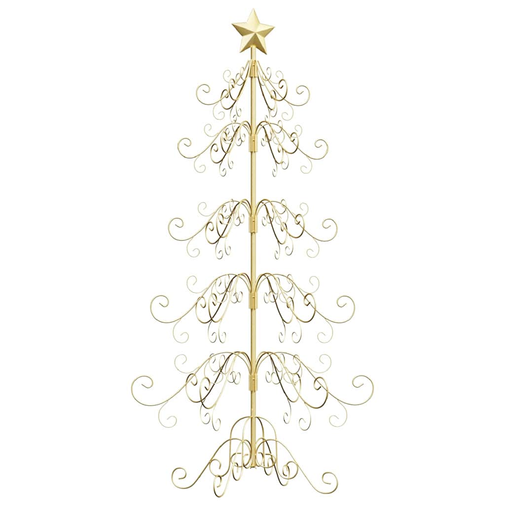 Albero di Natale in metallo con supporto Oro 150 cm