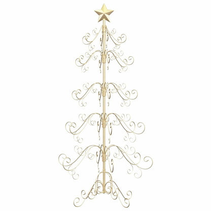 Albero di Natale in metallo con supporto Oro 150 cm