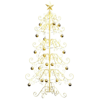 Albero di Natale in metallo con supporto Oro 150 cm