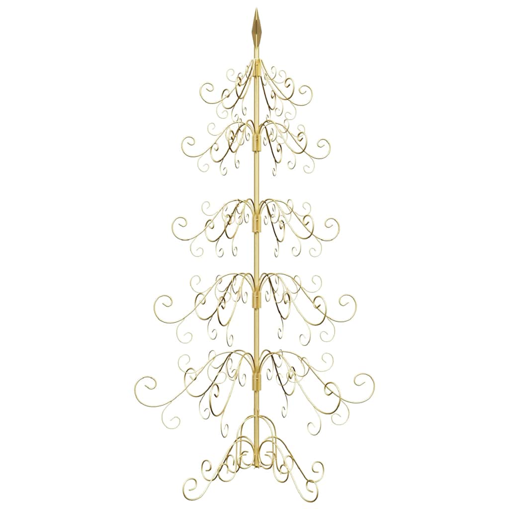 Albero di Natale in metallo con supporto Oro 150 cm
