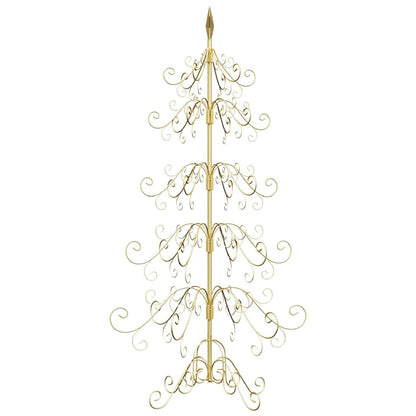 Albero di Natale in metallo con supporto Oro 150 cm