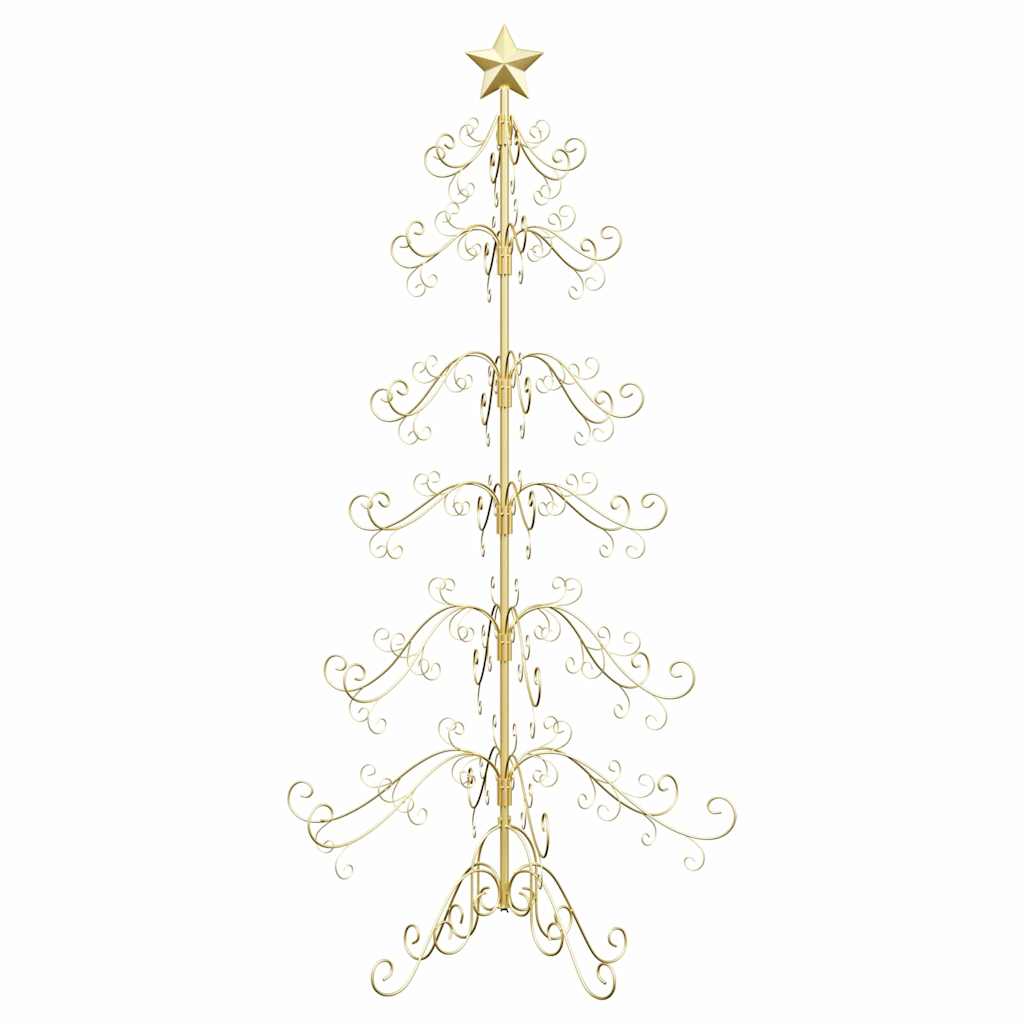 Albero di Natale in metallo con supporto Oro 180 cm