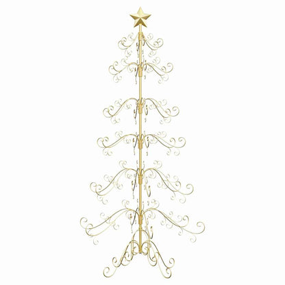 Albero di Natale in metallo con supporto Oro 180 cm