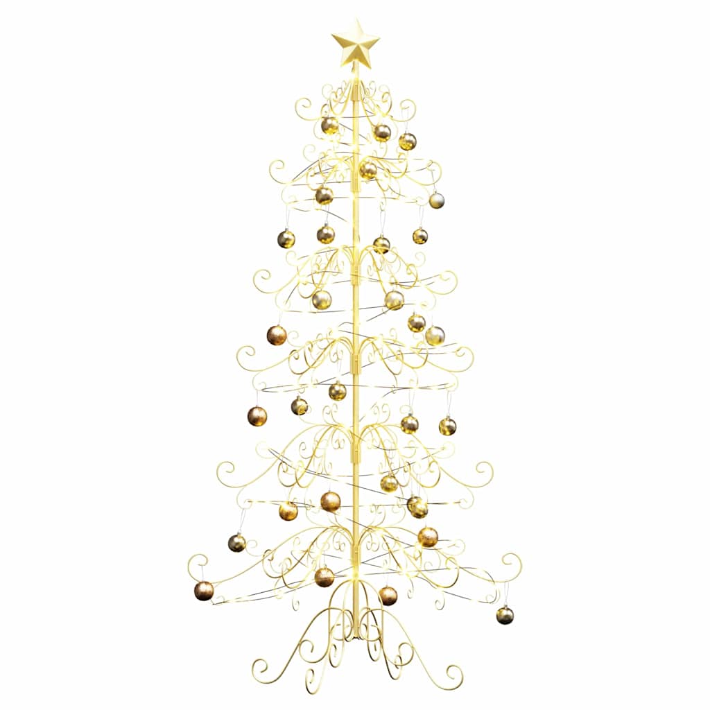 Albero di Natale in metallo con supporto Oro 180 cm