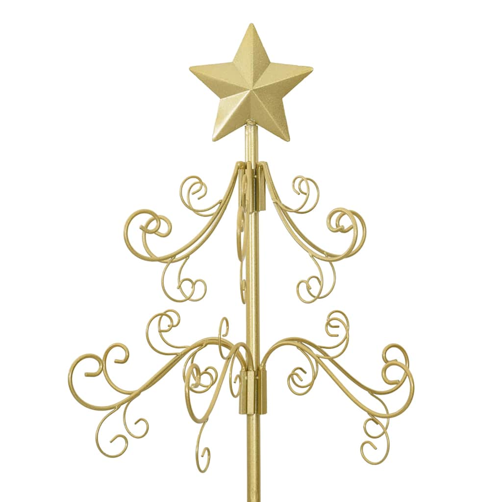 Albero di Natale in metallo con supporto Oro 215 cm